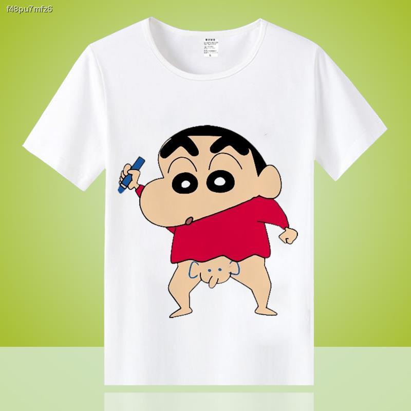 เสื้อยืดเครยอนชินจังCrayon Shin-Chan T-shirt∈✙Crayon Shinnohara Shinnosuke Xiaobai เสื้อยืดอุปกรณ์ต่อพ่วงสำหรับผู้ชายและ
