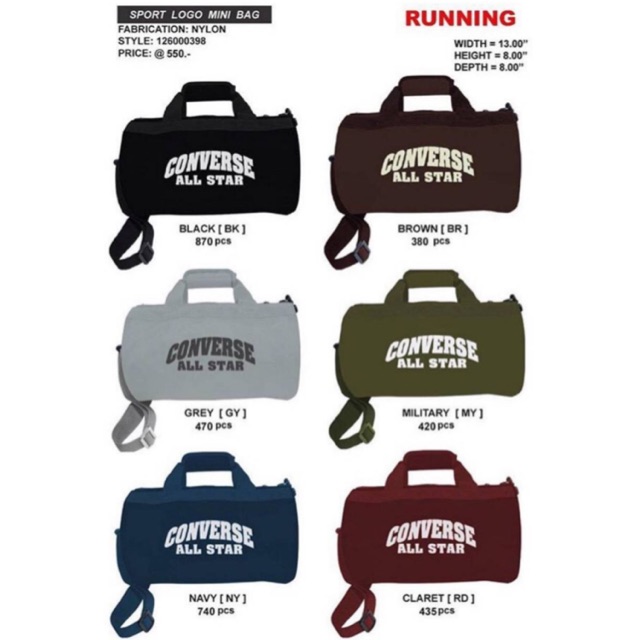 (ลิขสิทธิ์​แท้)​กระเป๋าConverse รุ่น​ sport logo mini bag ลดเหลือ​ 559-