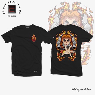 เสื้อ Tshirt Demon Slayer  Kyojuro Rengoku v3 เสื้อยืดแขนสั้นเสื้อยืดการ์ตูนญี่ปุ่นอะนิเมะชายและหญิง