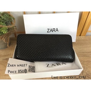 Zara wallet แท้ราคาถูก พร้อมถุงผ้าแบรนด์และกล่องแบรนด์