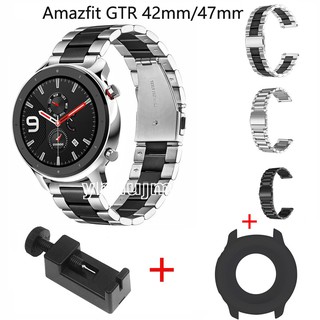 สายรัดข้อมือสแตนเลสสำหรับ Huami Amazfit GTR 42 mm 47mm