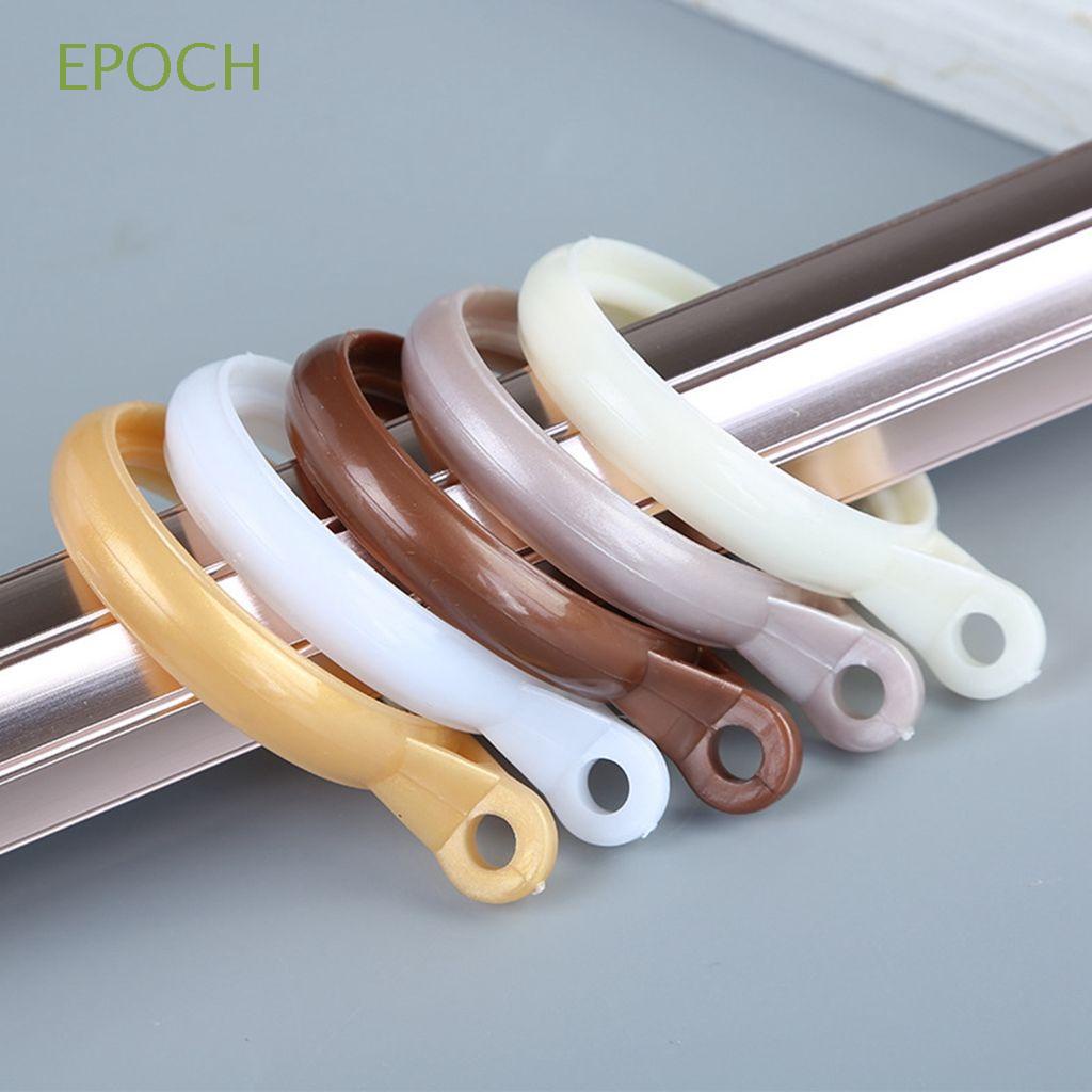 Epoch ห่วงตะขอแขวนผ้าม่าน แบบหนา ขนาดใหญ่ เรียบง่าย หลากสี อุปกรณ์เสริม สําหรับตกแต่งผ้าม่าน 20 ชิ้น ต่อแพ็ก
