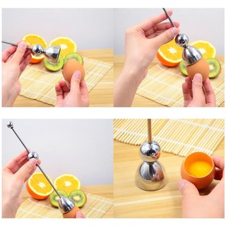 เครื่องตัดเปลือกไข่ ( Stainless Steel Raw Egg Shell Topper Cutter Opener Egg Knocker Egg )