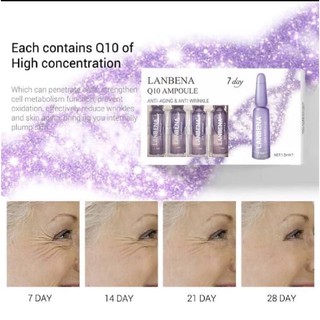 LANBENA 7day Q10 AMPOULE  Anti-aging &amp; Anti-wrinkl**ของแท้ พร้อมส่ง