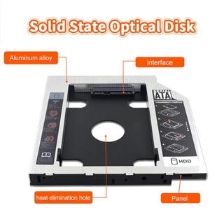 ถาดแปลงใส่HDD/SSD ในช่องDVD/CD Notebook 9.0mm/9.5mm/12.7mm Universal SATA 2nd HDD SSD Hard Drive Caddy