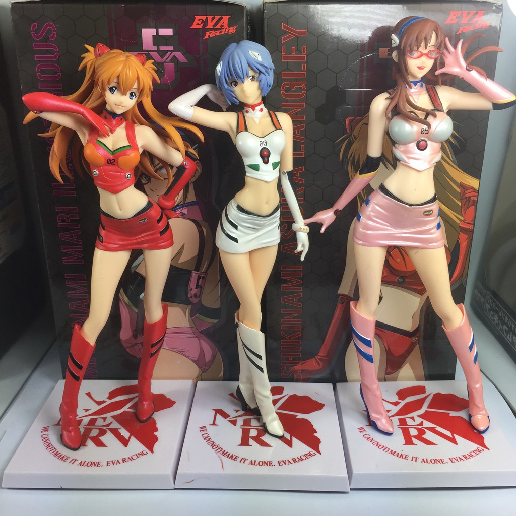 (แท้/มือ2) ⭐Sega Shin Seiki Evangelion Ayanami Rei,Souryuu Asuka Langley,and Mari PM Figure Eva Raci