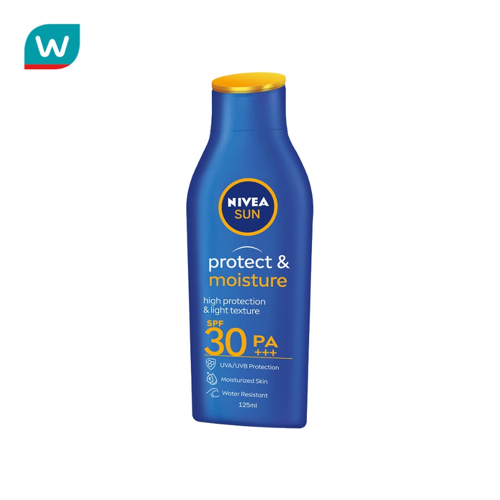 Nivea นีเวีย ซัน โพรเท็ค แอนด์ มอยส์เจอร์ บอดี้ โลชั่น เอสพีเอฟ30 พีเอ+++ 125 มล.
