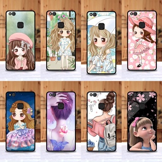 เคส Huawei P10 lite ลายการ์ตูนผู้หญิง ขอบนิ่มหลังแข็ง เคสมือถือ เคสโทรศัพท์ Case เคส TPU ขอบนิ่มหลังแข็ง