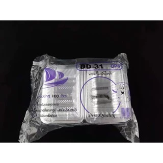 DEDEE กล่องใส OPS DD-31 (100ใบ)แบบไม่ล็อค บรรจุภัณฑ์เบเกอรี่ ที่ใส่อาหารและกล่องข้าว ไม่เป็นไอน้ำ