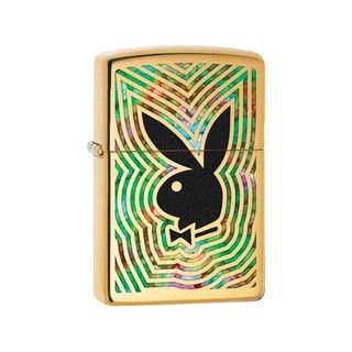 ไฟแช็กกันลม - Zippo Choice Playboy High Polish Brass Fusion Lighter