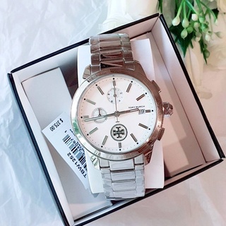 Tory Burch TBW1252 Womens Collins Silver Watch รุ่นนี้สวยเก๋มากๆ โลโก้หมุนตามวินาทีด้วยค่ะ
