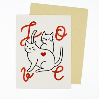 Pianissimo Press การ์ด Love ลายแมวคู่ รุ่น Cat Lovers Love