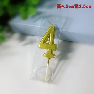 เทียนตัวเลขวันเกิดสีทอง0-9(6)