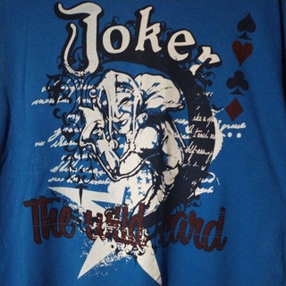 เสื้อยืดมือสอง Usa ลาย Joker งานแบรนด์ Size L. อก22/ยาว28