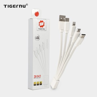 [Tigernu] สายชาร์จเคเบิล USB ชนิด 4A แบบ 3in1 สำหรับชาร์จโทรศัพท์มือถือ 008