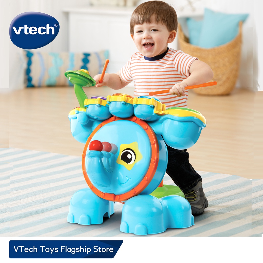 VTech Zoo Jamz Elephant Drum Set Musical Toys Kids Drum 1.54 ปี ชุดของ