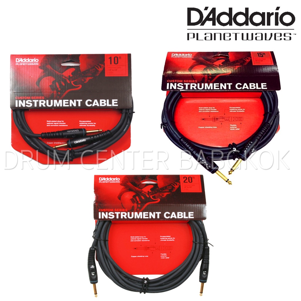 D'Addario Cable สายแจ๊คสำหรับ กลองไฟฟ้า กีต้าร์ เบส