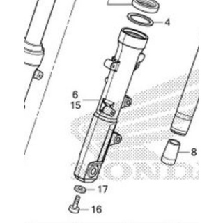 51420-K0B-T02 ปลอกแกนโช้คอัพหน้าด้านขวา Honda Forza 300 แท้ศูนย์