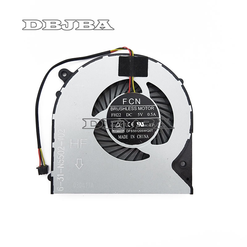พัดลม CPU ใหม่สําหรับ Clevo W350DW F57 m510D1 F57 F57-D5R D1 D1T D2 D3 D2R 6-31-N5502-102 พัดลมระบาย