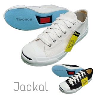 รองเท้าผ้าใบ มาแชร์ Mashare Jack หัวแจ็ค รุ่น JACKAL สีดำ/สีขาว