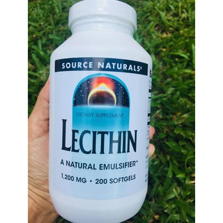 เลซิตินจากถั่วเหลือง Lecithin 1,200mg 200 Softgels (Source Naturals®) เลซิทิน