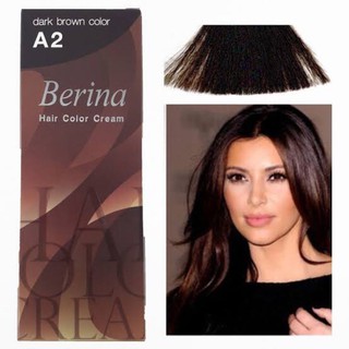 (พร้อมส่ง) สีย้อมผมสีน้ำตาลเข้ม Berina A2