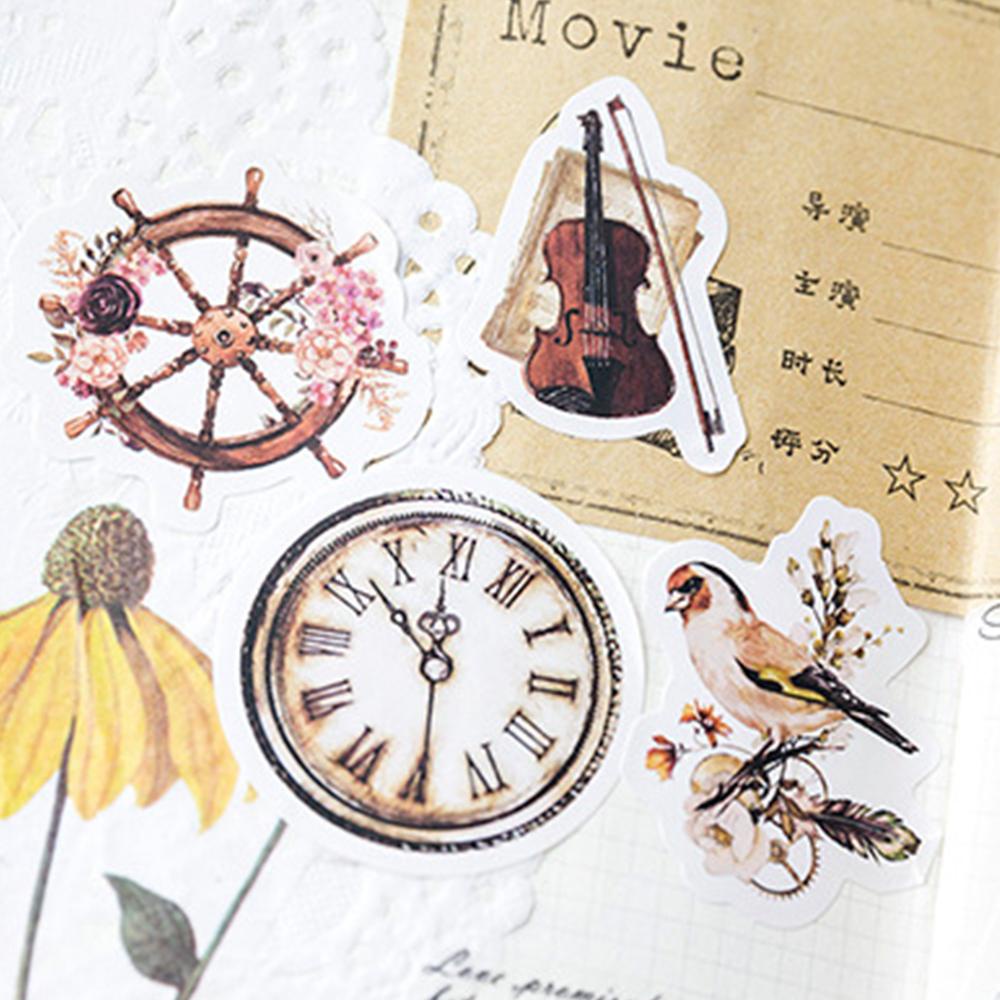 HUBERT 46pcs Stickers Travel Label Scrapbooking Decal Crafting Paper ...