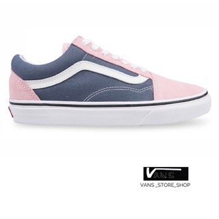 VANS OLD SKOOL CHALK PINK VINTAGE INDIGO SNEAKERS สินค้ามีประกันแท้