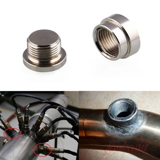 O2 Oxygen Sensor Iron Weld On Bung &amp; Plug Wideband Nut &amp; Cap Kit