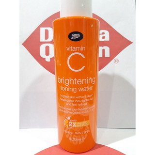 ♥️ขวดจัมโบ้♥️ 400 ml Boots Vitamin C Brightening Toning Water Toner โทนเนอร์ วิตามินซี บู๊ทส์