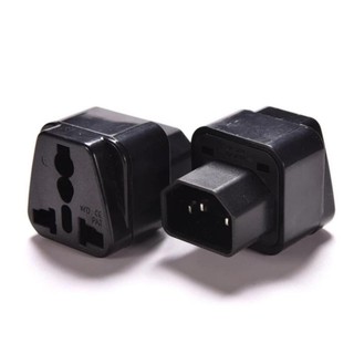 Di shop ADAPTER UPS/หัวแปลง ปลั๊กups IEC to 3 PIN ปลั๊กAPC แบบ 2รูเสียบ สีดำ