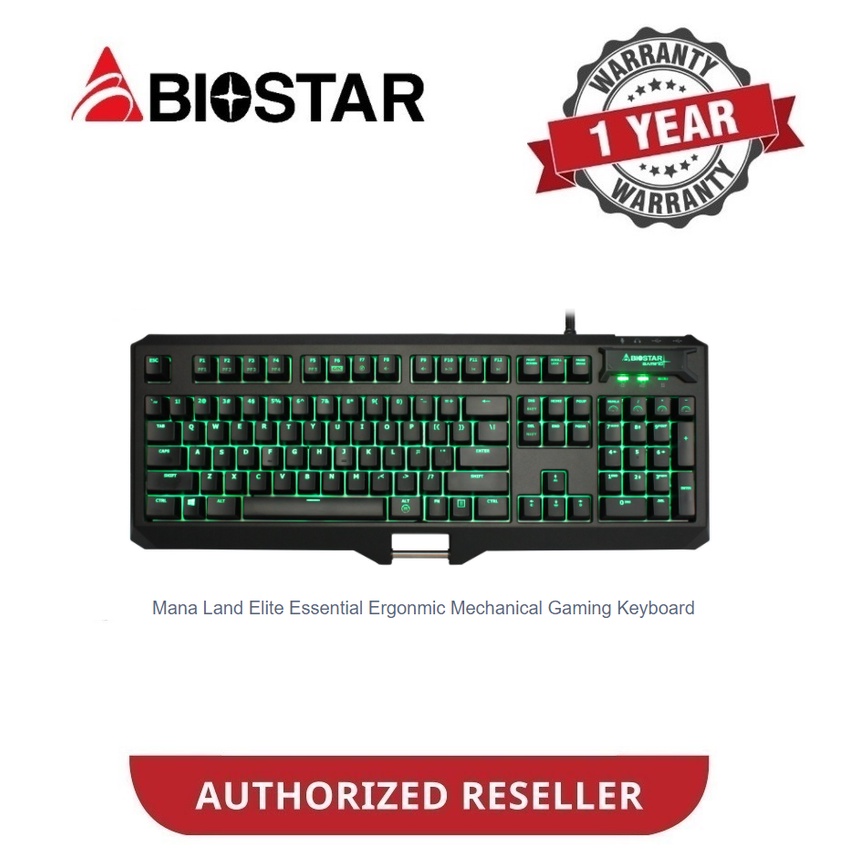 Biostar Mana Land Elite Essential Ergonmic Mechanical Gaming Keyboard