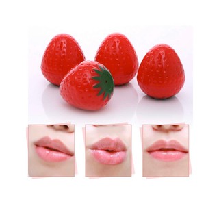 ลิปมันบำรุงปาก fruit lip balm ลิปปาล์มกลิ่นผลไม้ ลิปสติก ลิปมัน ช่วยแก้ปัญหา ริมฝีปากแห้ง สตรอเบอร์รี่ T0695