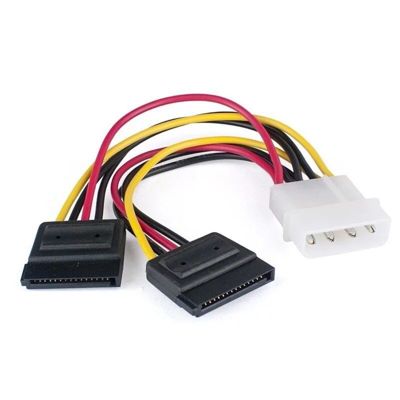 4 pin IDE โมเล็กซ์ถึง 2 อนุกรม ATA SATA อะแดปเตอร์เข้ากับฮาร์ดดิสก์ไดรฟ์ไดรฟ์