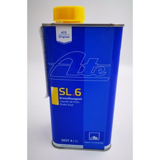 น้ำมันเบรคเอเต้ SL.6 DOT4 Ate Brake Fluid SL.6 DOT4 ขนาดบรรจุ 1 ลิตร น้ำมันเบรค สังเคราะห์แท้