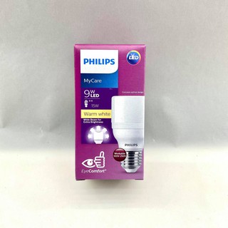 หลอดไฟLED Philips LED (9 วัตต์,E27) รุ่น LED Bright 9W วอร์มไวท์ 3000K ประหยัดไฟ (ประกัน1ปี) ทัศศิพร Tassiporn