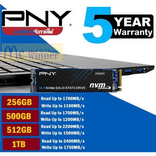 256GB | 500GB | 512GB SSD (เอสเอสดี) PNY CS1031 M.2 2280 NVMe Gen3x4 SSD ประกัน 5 ปี *ของแท้*