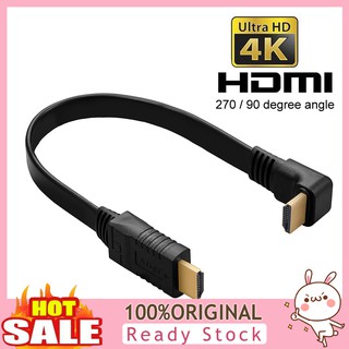 ღwt DOONJIEY สายเคเบิล HDMI เป็น HDMI ความเร็วสูง 30 ซม. 270 90 องศา 4K 3D 1080P สําหรับทีวี