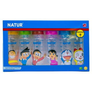 ขวดนม natur 8 ออนซ์ แพค 6 ขวด ลายโดเรม่อน