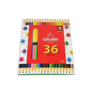 ดินสอสีไม้ COLLEEN 18 ด้าม 36 สี No.787