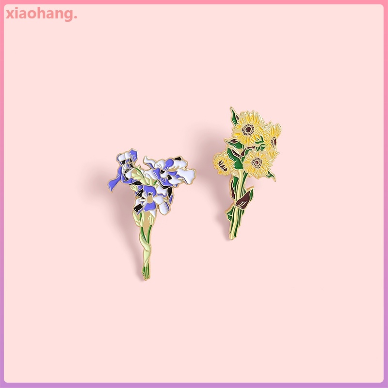 เข็มกลัดช่อดอกทานตะวัน Iris Enamel Pins สําหรับเพื่อนเจ้าสาว