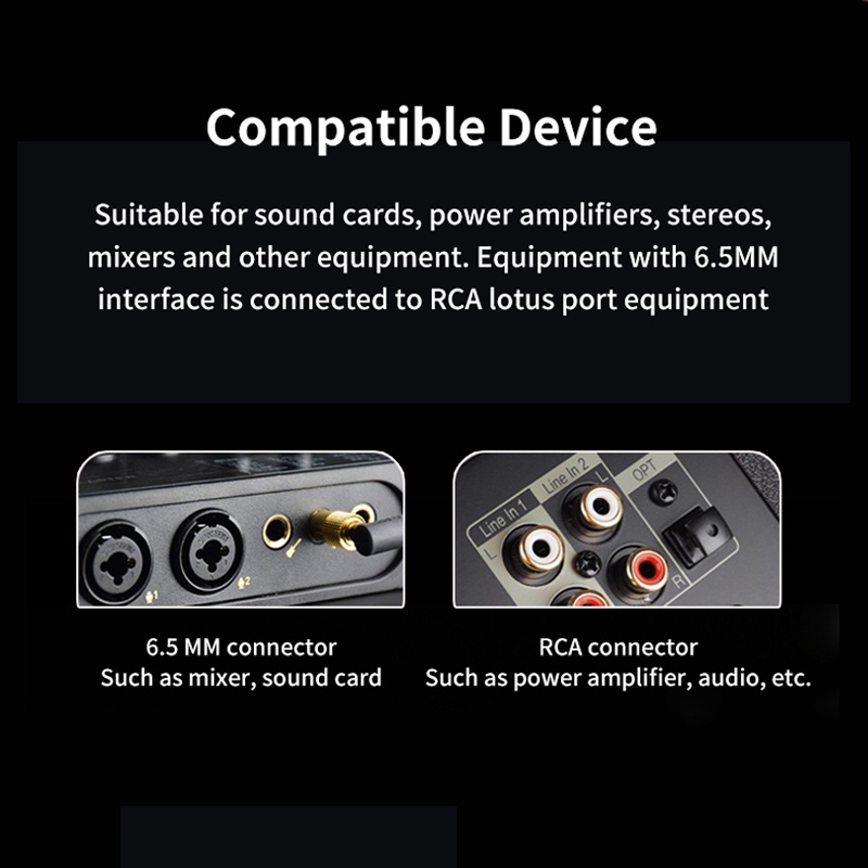 Golley สายเคเบิ้ลเสียงสเตอริโอ Rca To Dual 1/4 นิ้ว Ts 6.5 มม. สีฟ้า ราคา ถูกที่สุด ดีลบีเคเค แกลเลอรีภาพที่ 9