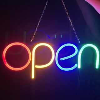 ป้ายไฟ open ป้ายopen LED ป้ายไฟเปิดร้าน ขนาด40 x 15 ป้าย open Business Sign Neon Lamp Integrative Ultra Bright LED Store