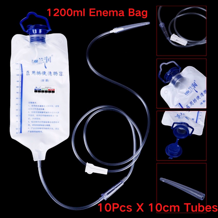 Kit Spa Enema 1200ml ลําไส้ล้างพิษ Hydrotherapy ทวารหนักและช่องคลอดทําความสะอาดฟรี 10x ทําความสะอาดหลอด Detox Defectation Bowel Colon ทําความสะอาดสุขภาพ pxa6