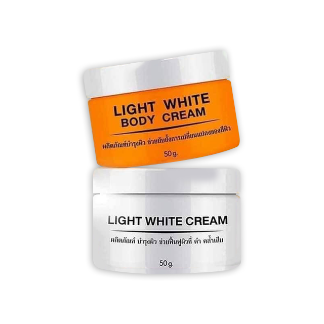 Set LIGHT WHITE CREAM (1setได้2กระปุก) Shopee Thailand