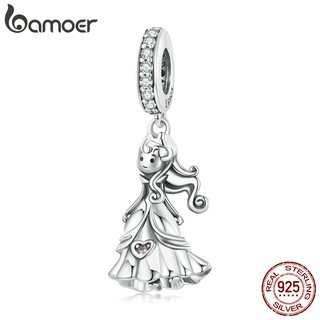 Bamoer Princess Charms 925 Silver 4.5Mm Aperture Pendant Fashion Accessories Suitable For Diy Bracelet And Necklace Scc1978