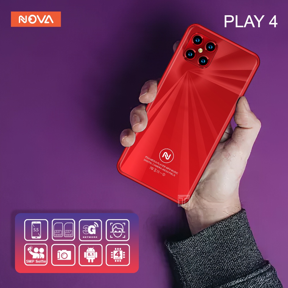 โทรศัพท์มือถือ NOVA รุ่น Play4 รุ่นใหม่ 2021 สแกนหน้า ใช้เป๋าตังค์ได้ ...