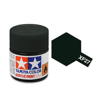 สีสูตรน้ำทามิย่า Tamiya Acrylic XF27 Black Green 10ml