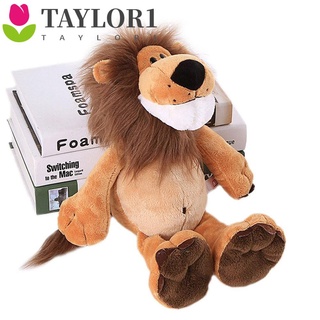 Taylor1 ตุ๊กตาสิงโตยัดไส้ 25 ซม. เครื่องประดับรถยนต์ โซฟา เตียง ตกแต่งบ้าน ตุ๊กตาสัตว์ป่า