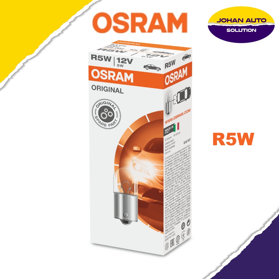 OSRAM หลอดฮาโลเจน 12V 10 ชิ้น R5W